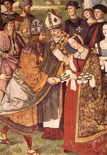 introduction between Maximilans parents, Frederick III of Austria and Eleanor of Portugal.  