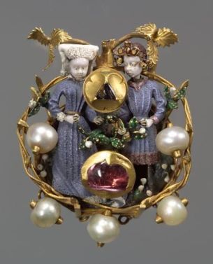 Engagement brooch of Mary of Burgundy and Maximilian I of Austria. 